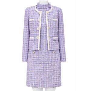 Lilly Pulitzer Tweed Boucle Set Jaden Jacket Tiessa Shift Dress Lark Lilac 0